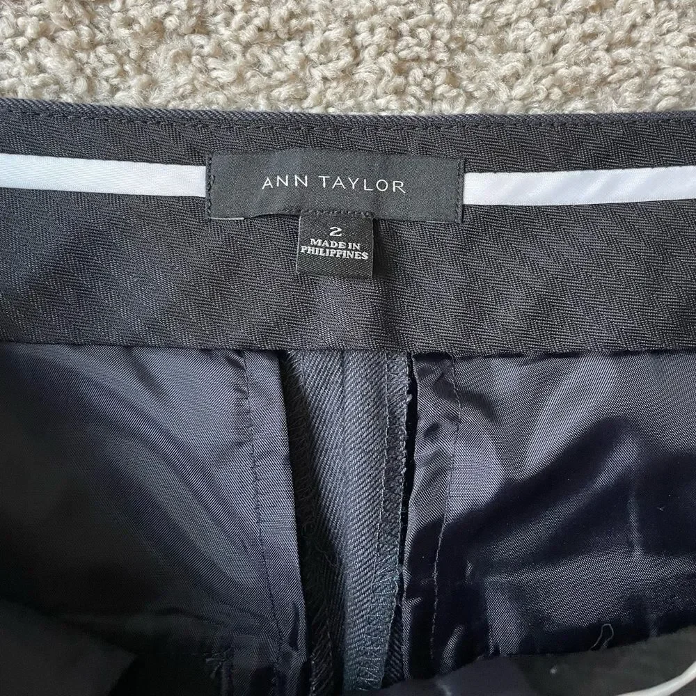 Ann Taylor Wide Leg Pinstripe Dress Pants - Picture 3 of 4